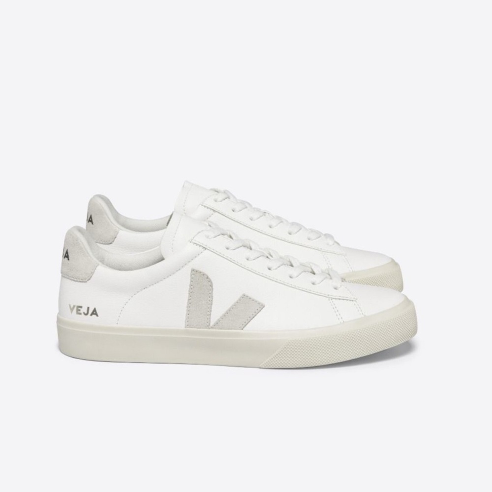 Veja Campo Leather White Natural Sneakers Size 8